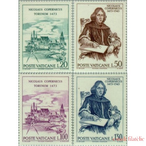 Vaticano  Nº 558/61  1973  500º Aniv. de Copernico Lujo