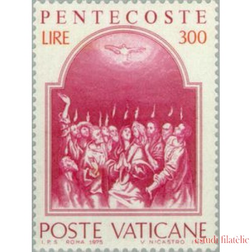 Vaticano - 593 - 1975 Pentecostes Cuadro del Greco Museo del Prado Lujo