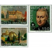 Vaticano - 606/08 - 1975 Bicentenario de la muerte de St. Pablo de la Cruz Lujo