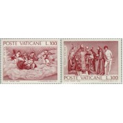 Vaticano - 611/12 - 1976 4º Cent. muerte del pintor Titien Lujo