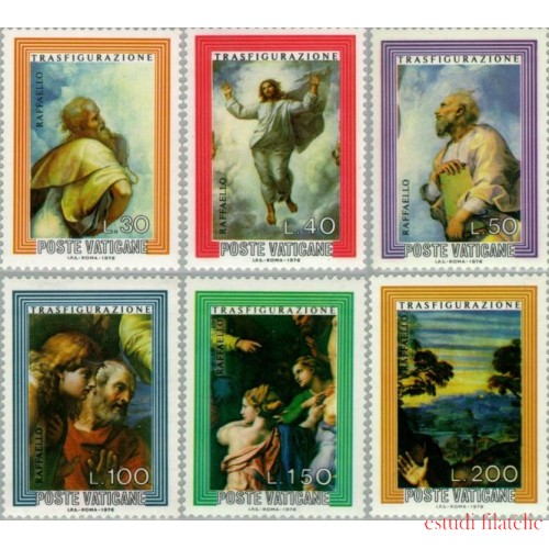 Vaticano - 616/21 - 1976 Celebración de la transfiguración Cuadros de Rafael Lujo