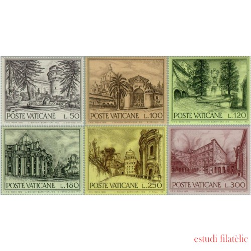 Vaticano - 622/27 - 1976 Año europeo del patrimonio arquitectónico Lugares del Vaticano Lujo