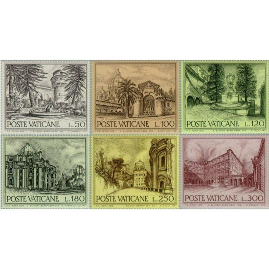 Vaticano - 622/27 - 1976 Año europeo del patrimonio arquitectónico Lugares del Vaticano Lujo
