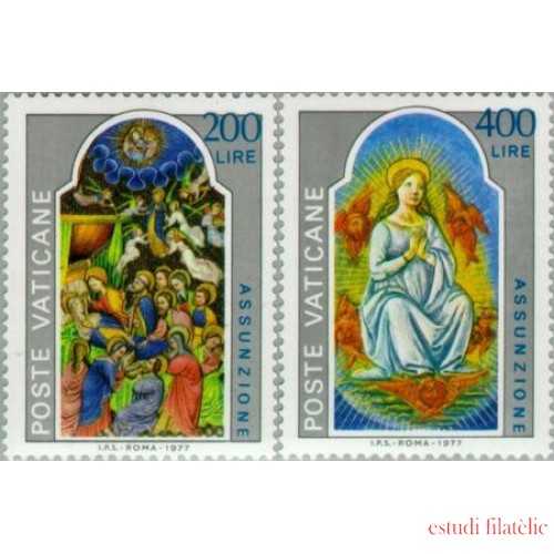 Vaticano - 636/37 - 1977 Asunción Miniaturas de los códigos latinos Lujo