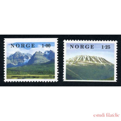 VAR1/S Noruega Norway  Nº 727/28   1978  Paisajes noruegos Procedente de carnet un lado s/dLujo