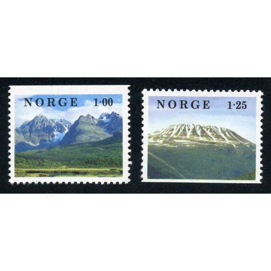 VAR1/S Noruega Norway  Nº 727/28   1978  Paisajes noruegos Procedente de carnet un lado s/dLujo