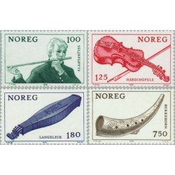 Noruega Nº 739/42 1978 Instrumentos folklóricos de música Lujo Noruega Nº 739/42 1978 Instrumentos folklóricos de música Lujo