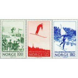 DEP7/S Noruega Norway Nº 746/48 1979 Cent. del concurso de esquí en Huseby y Holmenkollen Deportes en la nieve Lujo DEP7/S Noruega Norway Nº 746/48 1979 Cent. del concurso de esquí en Huseby y Holmenkollen Deportes en la nieve Lujo