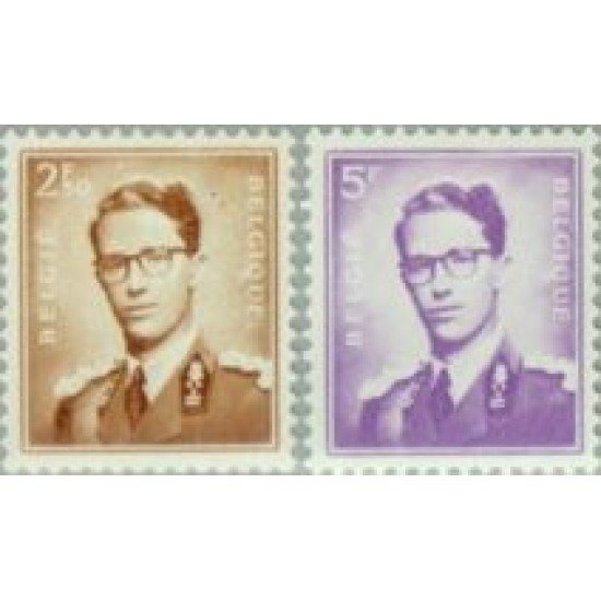 Bélgica - 1028/29 - 1957 1957 Baudouin I Lujo