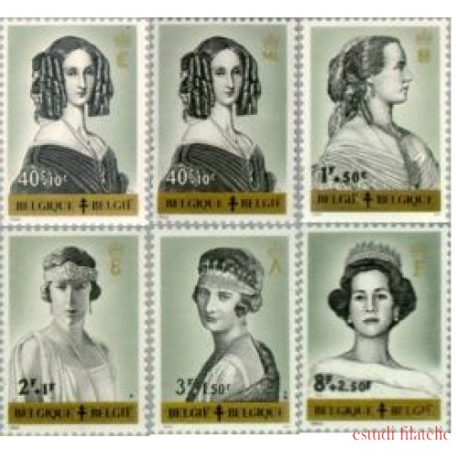 Bélgica - 1233/38 - 1962 Obras antituberculosis Retratos de reinas Lujo