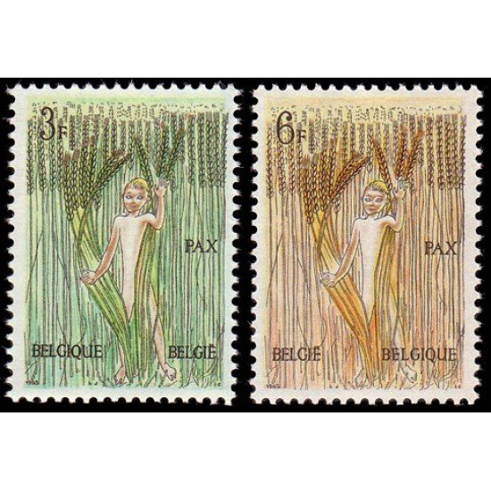 Bélgica - 1251/52 - 1963 Movimiento 8 de mayo por la paz Lujo