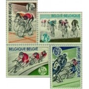 Bélgica - 1255/58 - 1963 80º Aniv. liga velocípeda belga  Ciclismo Lujo