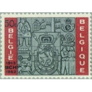 Bélgica - 1271 - 1963 50º Aniv. ofiicina cheques postales Bajorelieve Lujo
