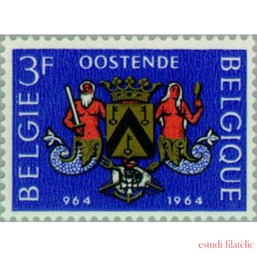 Bélgica - 1285 - 1964 Milenario de la ciudad de Ostende Armas Lujo