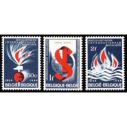 Bélgica - 1290/92 - 1964 Cent. de la internacional socialista Alegorías Lujo Bélgica - 1290/92 - 1964 Cent. de la internacional socialista Alegorías Lujo