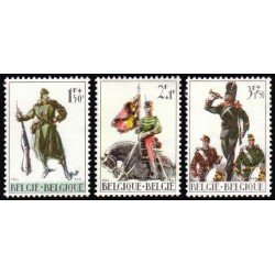 Bélgica - 1293/95 - 1964 50º Aniv. 1ª guerra mundial Soldados Lujo Bélgica - 1293/95 - 1964 50º Aniv. 1ª guerra mundial Soldados Lujo