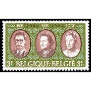 Bélgica - 1306 - 1964 20º Aniv. Unión aduanera del Benelux Lujo