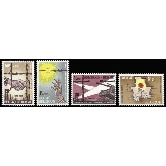 Bélgica - 1329/32 - 1965 20º Aniv. liberación de los campos Lujo