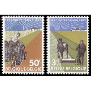 Bélgica - 1340/41 - 1965 75º Aniv. Federación de agricultores Boerenbond Lujo