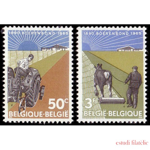 Bélgica - 1340/41 - 1965 75º Aniv. Federación de agricultores Boerenbond Lujo