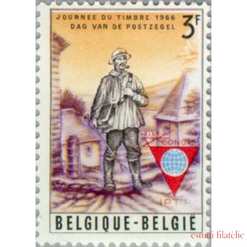 Bélgica - 1381 - t - 1966 19º Congreso de personal de correos Trabajador rural Lujo