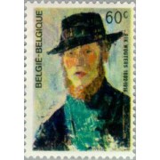 Bélgica - 1384 - 1966 50º Aniv. muerte del pintor escultor Rik Wouters Autorretrato Lujo