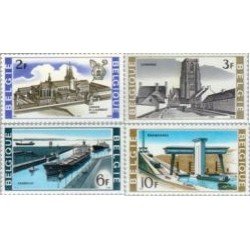 Bélgica - 1466/69 - 1968 Viejos edificios y obras modernas Lujo Bélgica - 1466/69 - 1968 Viejos edificios y obras modernas Lujo