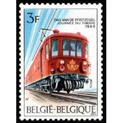 Bélgica - 1488 - 1969 Día del sello Locomotora eléctrica de correos Lujo Bélgica - 1488 - 1969 Día del sello Locomotora eléctrica de correos Lujo