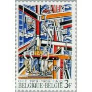 Bélgica - 1497  - 1969 50º Aniv. de la OIT Los constructores cuadro de F.Léger Lujo