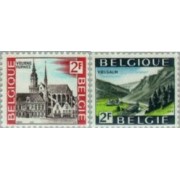 Bélgica - 1503/04 - 1969 Serie turística Lugares Paisaje Lujo