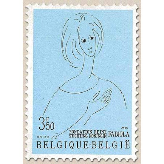Bélgica - 1546 - 1970 Fundación reina Fabiola Dibujo de mujer Lujo Bélgica - 1546 - 1970 Fundación reina Fabiola Dibujo de mujer Lujo