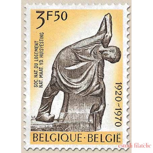 Bélgica - 1554 - 1970 50º Aniv. de la Sociedad nacional de la vivienda Escultura Lujo