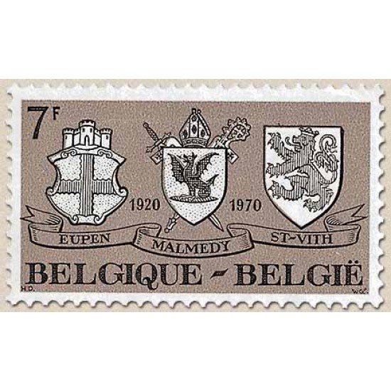Bélgica - 1566 - 1970 Anexión de Eupen, Malmédy y Saint-Vifh a Bélgica Escudos Lujo Bélgica - 1566 - 1970 Anexión de Eupen, Malmédy y Saint-Vifh a Bélgica Escudos Lujo