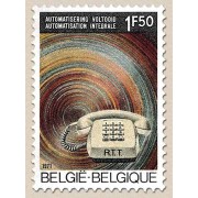 Bélgica - 1567 - 1971 Automatizacón de la red telefónica en Bélgica Teléfono Lujo