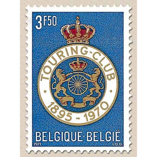 Bélgica - 1569 - 1971 75º Aniv. de Touring-Club de Bélgica Escudo Lujo Bélgica - 1569 - 1971 75º Aniv. de Touring-Club de Bélgica Escudo Lujo