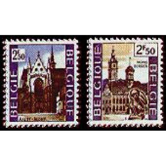 Bélgica - 1597/98 - 1971 Serie turística Lujo Bélgica - 1597/98 - 1971 Serie turística Lujo