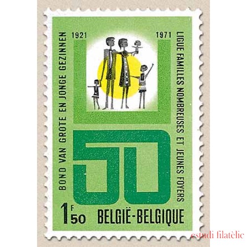 Bélgica - 1601 - 1971 50º Aniv. Liga familias numerosas Lujo