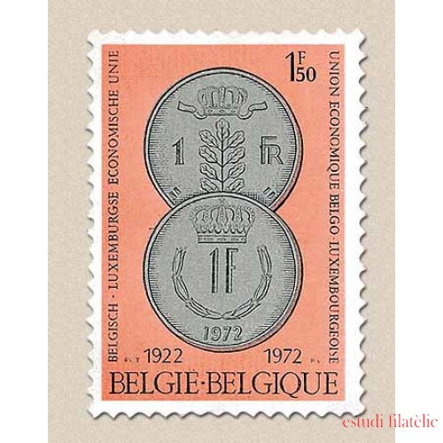 Bélgica - 1616 - 1971 50º Aniv. Unión económica belga-luxemburguesa Monedas Lujo