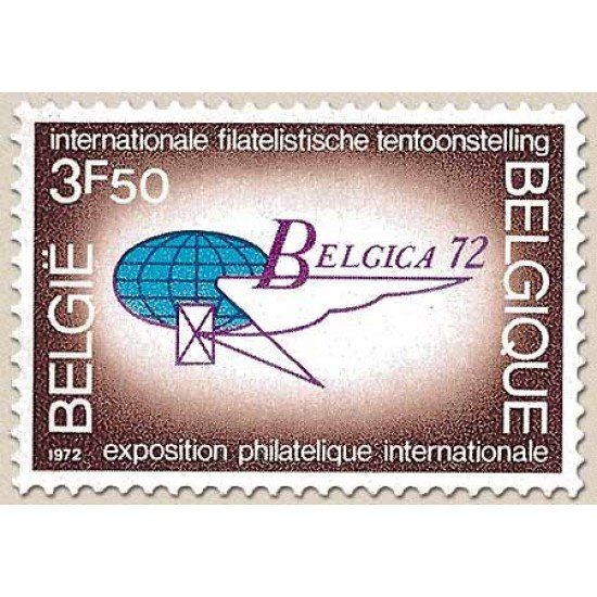 Bélgica - 1621 - 1972 Exp. filatélica inter. Bélgica Bélgica - 1621 - 1972 Exp. filatélica inter. Bélgica