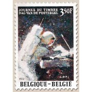 Bélgica - 1622 - 1972 Día del sello Astronauta en la luna Lujo