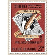 Bélgica - 1625 - 1972 50º Aniv. Agencia Presse 25º congreso periodístico Bruselas Lujo