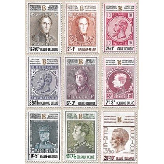 Bélgica - 1627/35 - 1972 Exp. filatélica Bélfgica Bélgica - 1627/35 - 1972 Exp. filatélica Bélfgica