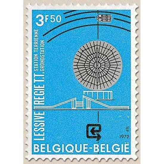 Bélgica - 1640 - 1972 Estación terrestre de comunicaciones Lessive Lujo Bélgica - 1640 - 1972 Estación terrestre de comunicaciones Lessive Lujo