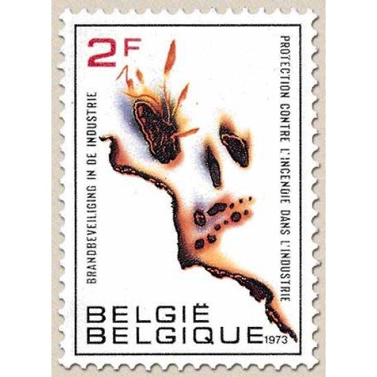 Bélgica - 1650 - 1973 Contra los incendios en la industria Lujo Bélgica - 1650 - 1973 Contra los incendios en la industria Lujo