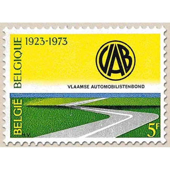 Bélgica - 1682 - 1973 50º Aniv. de Vlaamse automobilistenbond Lujo Bélgica - 1682 - 1973 50º Aniv. de Vlaamse automobilistenbond Lujo