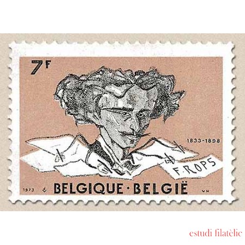 Bélgica - 1688 - 1973 75º Aniv. muerte del pintor F. Rops Lujo