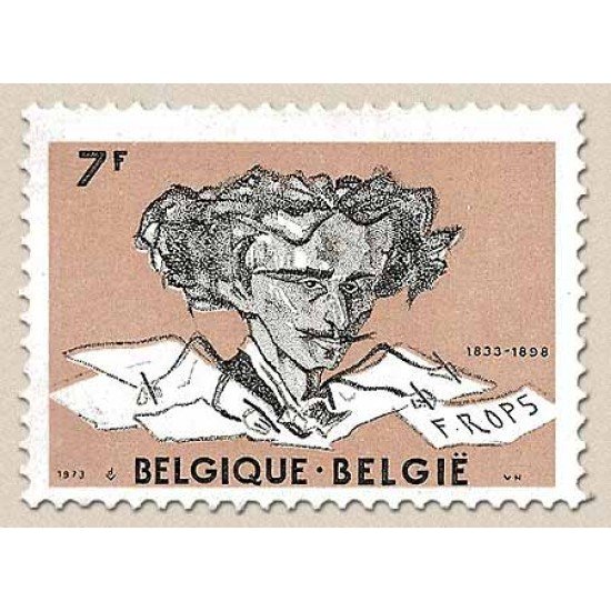 Bélgica - 1688 - 1973 75º Aniv. muerte del pintor F. Rops Lujo Bélgica - 1688 - 1973 75º Aniv. muerte del pintor F. Rops Lujo