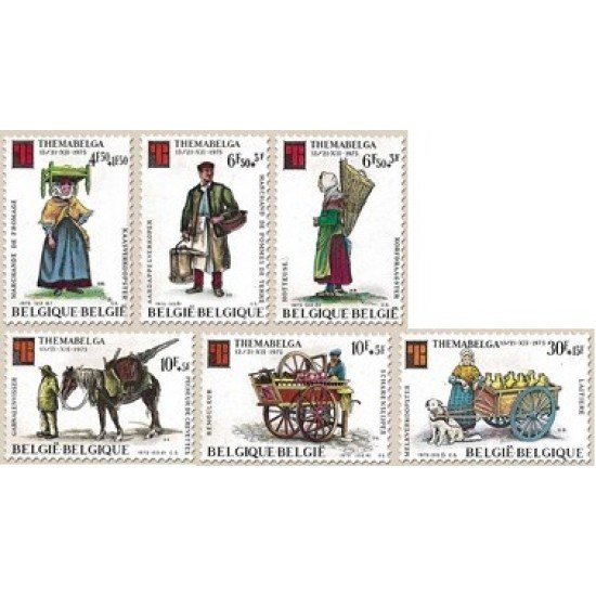 Bélgica - 1784/89 - 1975 Sorteo a favor de Themabelga Antiguos oficios belgas Lujo Bélgica - 1784/89 - 1975 Sorteo a favor de Themabelga Antiguos oficios belgas Lujo