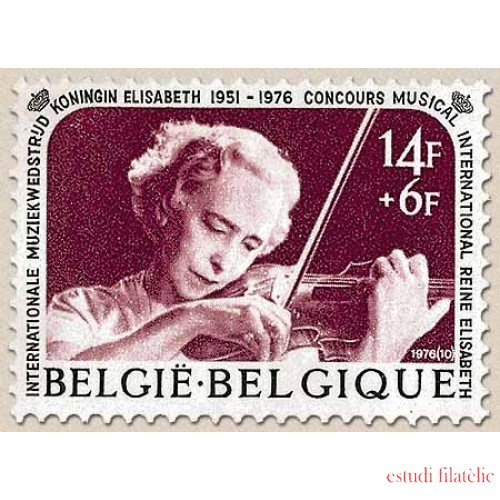 Bélgica - 1799 - 1976 25º Aniv. Concurso musical reina Elisabeth Reina con violín Lujo