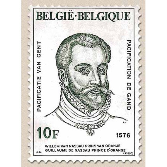 Bélgica - 1820 - 1976 400º Aniv. pacificación Gand Retrato de Guillaume de Nassau Lujo Bélgica - 1820 - 1976 400º Aniv. pacificación Gand Retrato de Guillaume de Nassau Lujo